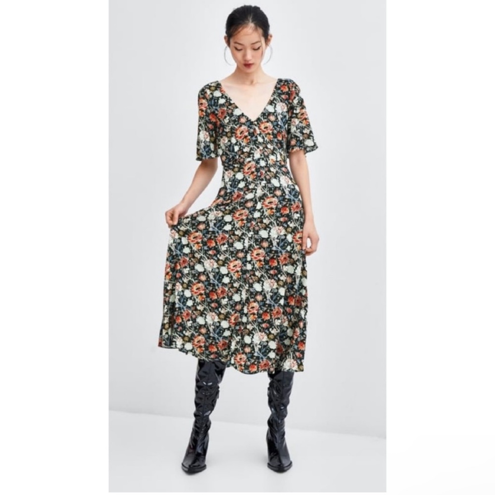 NWOT $98⚡️Zara⚡️ Floral Maxi Dress